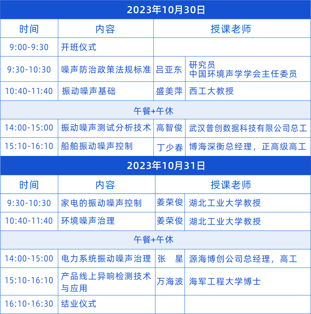 培训日程安排